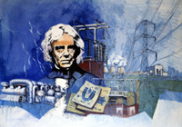 Michael Faraday art by 20th Century unidentified artist