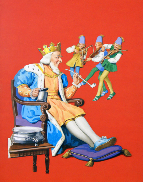 Old King Cole (Original) by E V Abbott Art at The Illustration Art Gallery