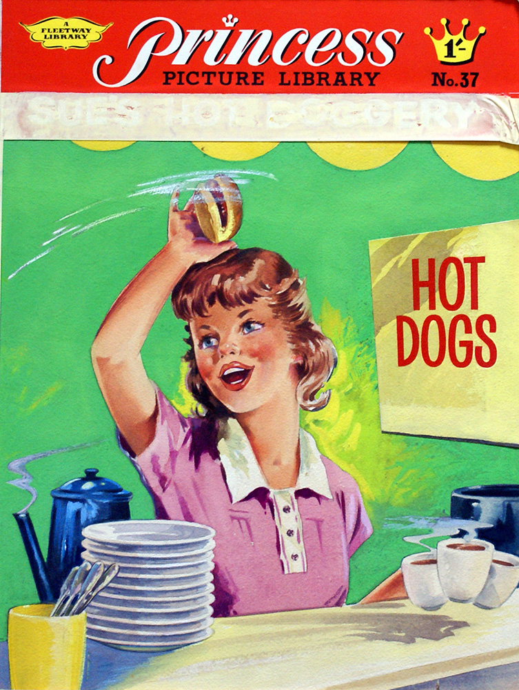 Princess Picture Library: Sue's Hot Doggery (Original) art by Michel Atkinson Art at The Illustration Art Gallery
