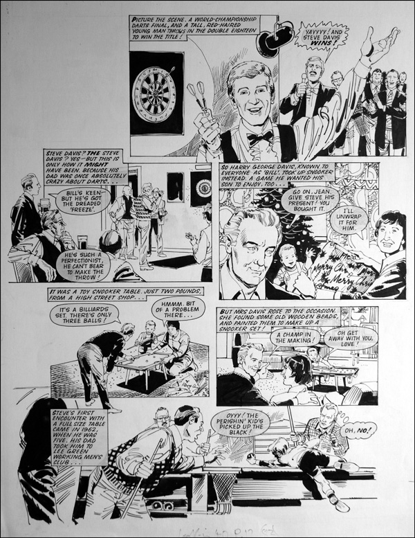 Young Steve Davis (TWO pages) (Originals) by Jim Baikie at The Illustration Art Gallery