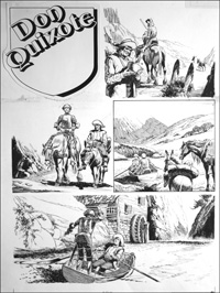 Don Quixote - Goes Over the Edge (TWO pages) (Originals)