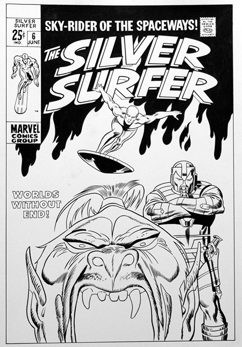 Silver Surfer 6 cover Re-Creation (Original) by Bambos (Georgiou) Art at The Illustration Art Gallery
