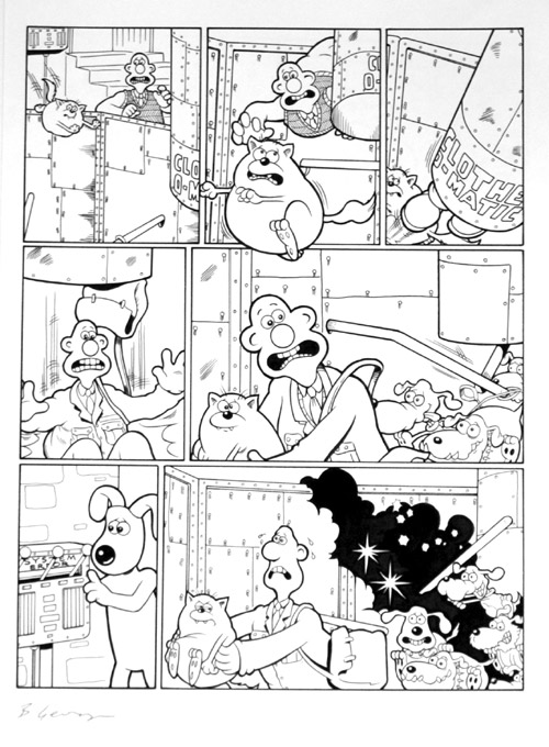 Wallace and Gromit page 4 (Original) (Signed) art by Bambos (Georgiou)