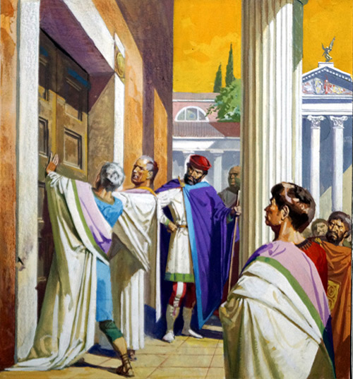 The Temple of Janus in Ancient Rome (Original) by Severino Baraldi Art at The Illustration Art Gallery