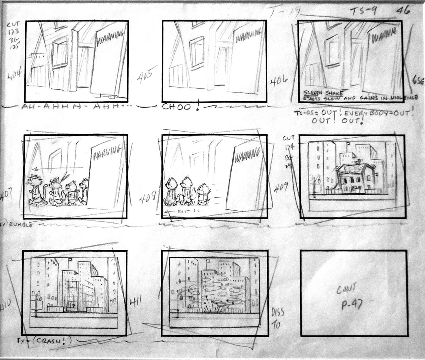 Top Cat Storyboard Sequence 1 (Original) art by Hanna-Barbera Studio at The Illustration Art Gallery