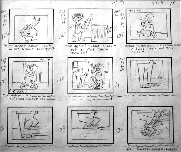 Top Cat Storyboard Sequence 2 (Original) by Hanna-Barbera Studio at The Illustration Art Gallery