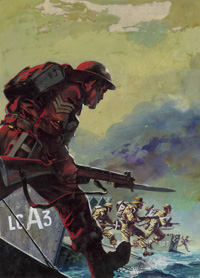 War At Sea Picture Library cover #9  'Down Ramps' (Original)