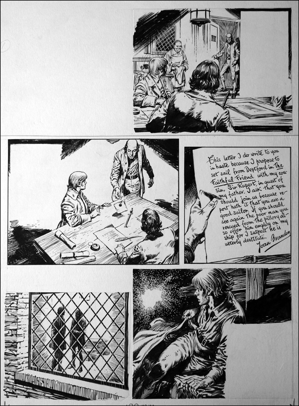 Black Bartlemy's Treasure - Letter (TWO pages) (Original) (Signed) by Black Bartlemy's Treasure (Blasco) Art at The Illustration Art Gallery