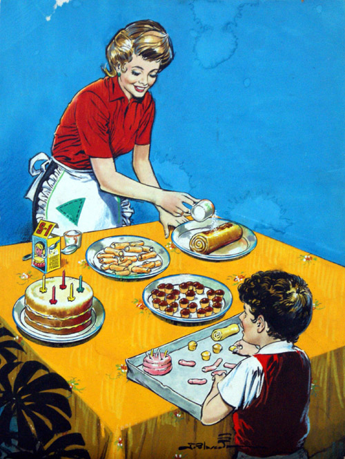 Cakes for the Party (Original) (Signed) by Jesus Blasco at The Illustration Art Gallery