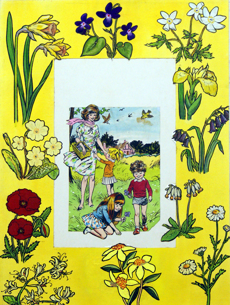 Picking Flowers (Original) art by Jesus Blasco at The Illustration Art Gallery