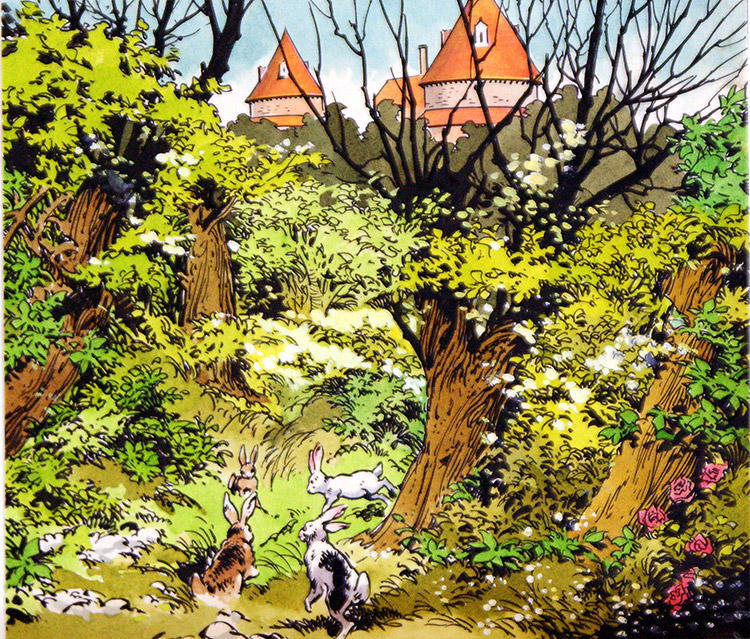 Fairytale Castle (Original) by Sleeping Beauty (Blasco) Art at The Illustration Art Gallery
