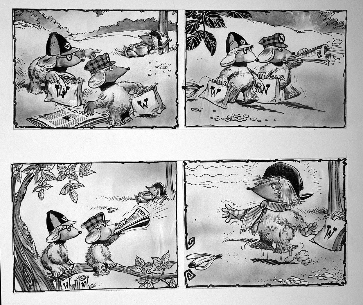 The Wombles: Wake Up Call (TWO pages) (Originals) art by The Wombles (Blasco) at The Illustration Art Gallery