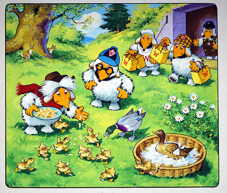 The Wombles: Ducks Go A-Dabbling (TWO pages) (Originals) by The Wombles (Blasco) at The Illustration Art Gallery