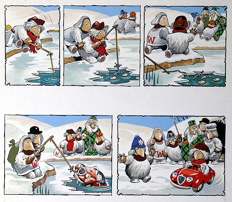 The Wombles - Go Fishing (Original) by The Wombles (Blasco) at The Illustration Art Gallery