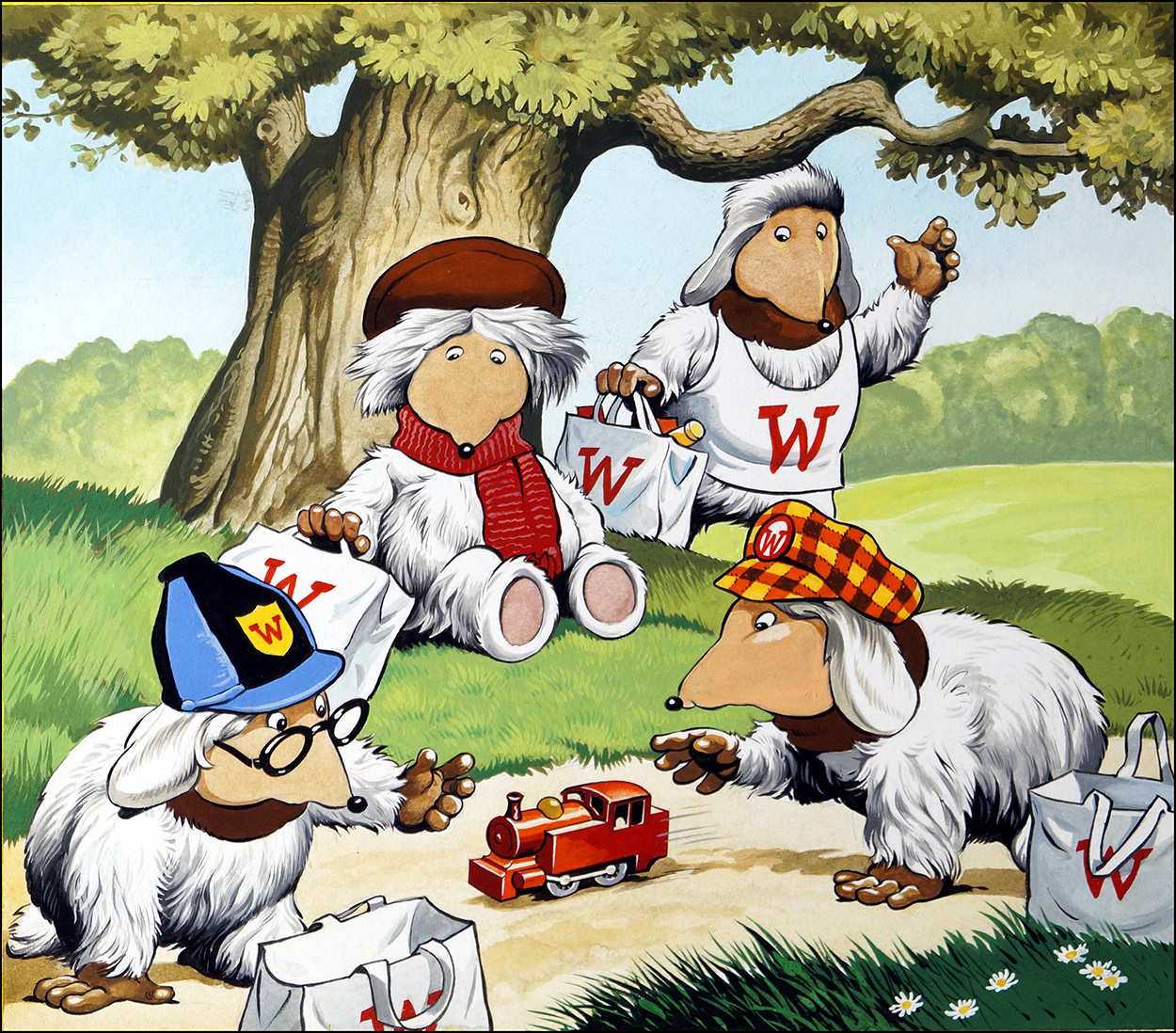 The Wombles - Model Train (Original) art by The Wombles (Blasco) at The Illustration Art Gallery