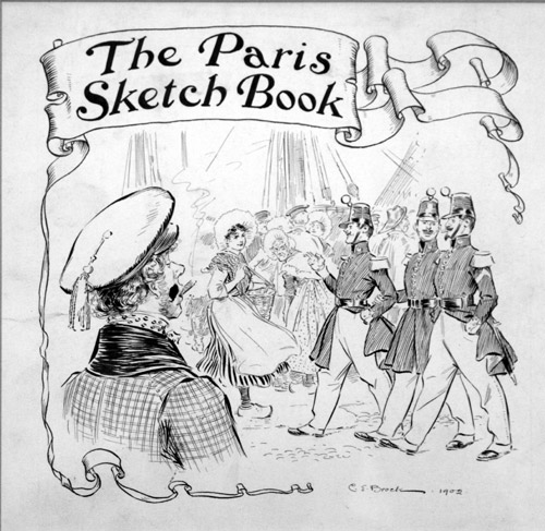 The Paris Sketch Book Title Page (Original) (Signed) by Charles Edmund Brock at The Illustration Art Gallery