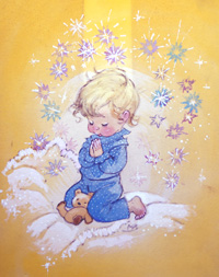 A Little Boys Prayer art by Mary A Brooks