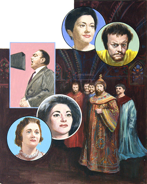 Famous Opera Singers (Original) by Music (Ralph Bruce) at The Illustration Art Gallery