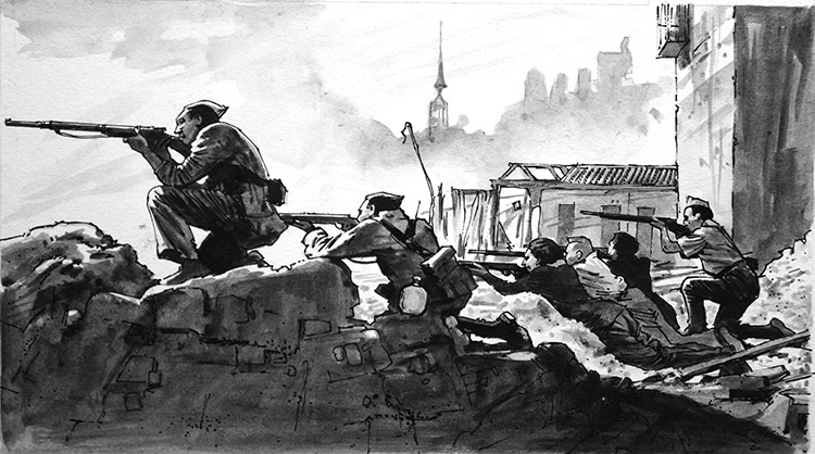 Spanish Civil War (Original) by Ralph Bruce Art at The Illustration Art Gallery