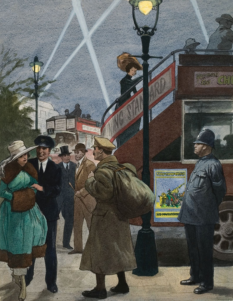 London Blitz WWI Style (Original) art by British History (Ralph Bruce) at The Illustration Art Gallery