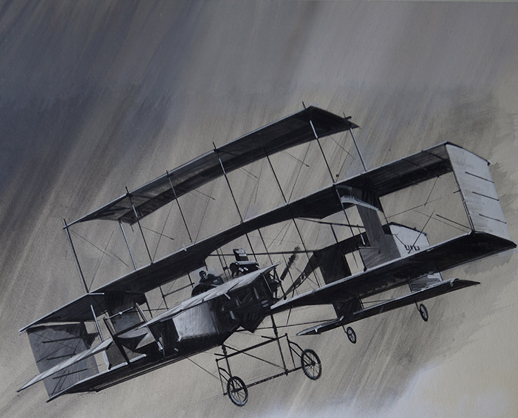 John Moore-Brabazon, the first Englishman to fly in England (Original) by Ray Calloway at The Illustration Art Gallery