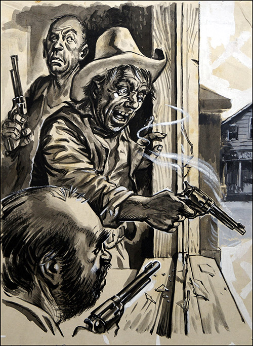 Wild Bill Takes A Hand (Original) by Geoff Campion at The Illustration Art Gallery