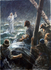 Jesus Saves the Disciples (Original) (Signed)