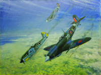 Dogfight during the Battle of Britain (Original) (Signed)