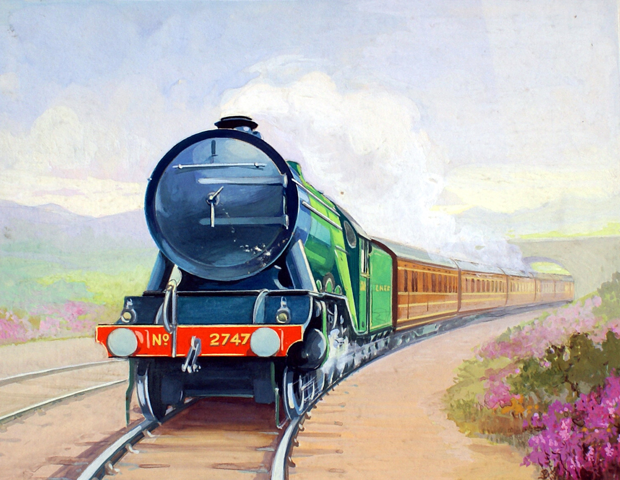 LNER No.2747 Steam Engine (Original) art by Geoffrey Day at The Illustration Art Gallery