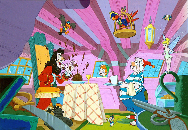 Peter Pan and Captain Hook Original Ref DisneyHook Artist Disney