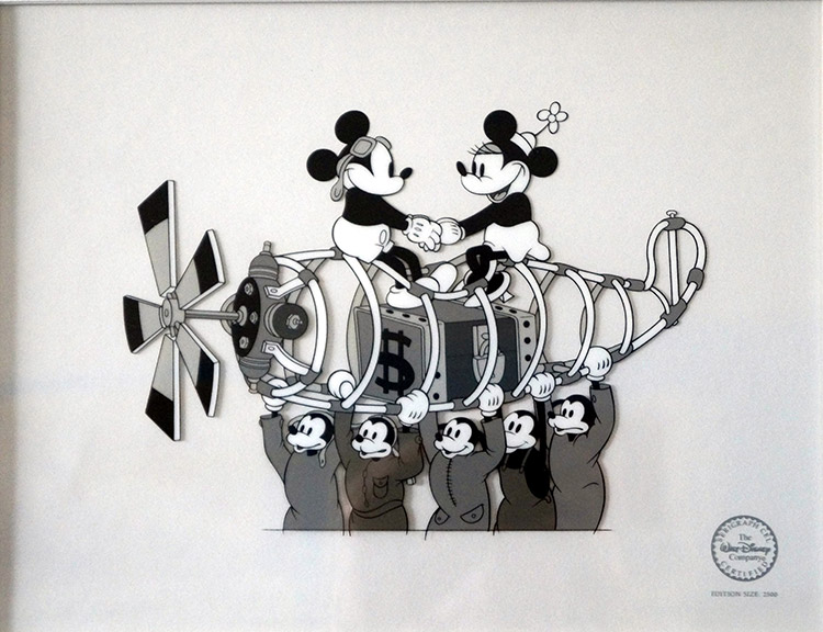 Mickey Mouse The Mail Pilot (Limited Edition Print) by Disney Studio at The Illustration Art Gallery