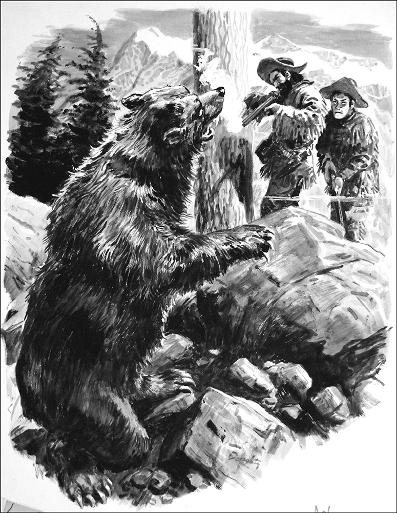 Grizzly Bear (Original) (Signed) art by Cecil Doughty Art at The Illustration Art Gallery
