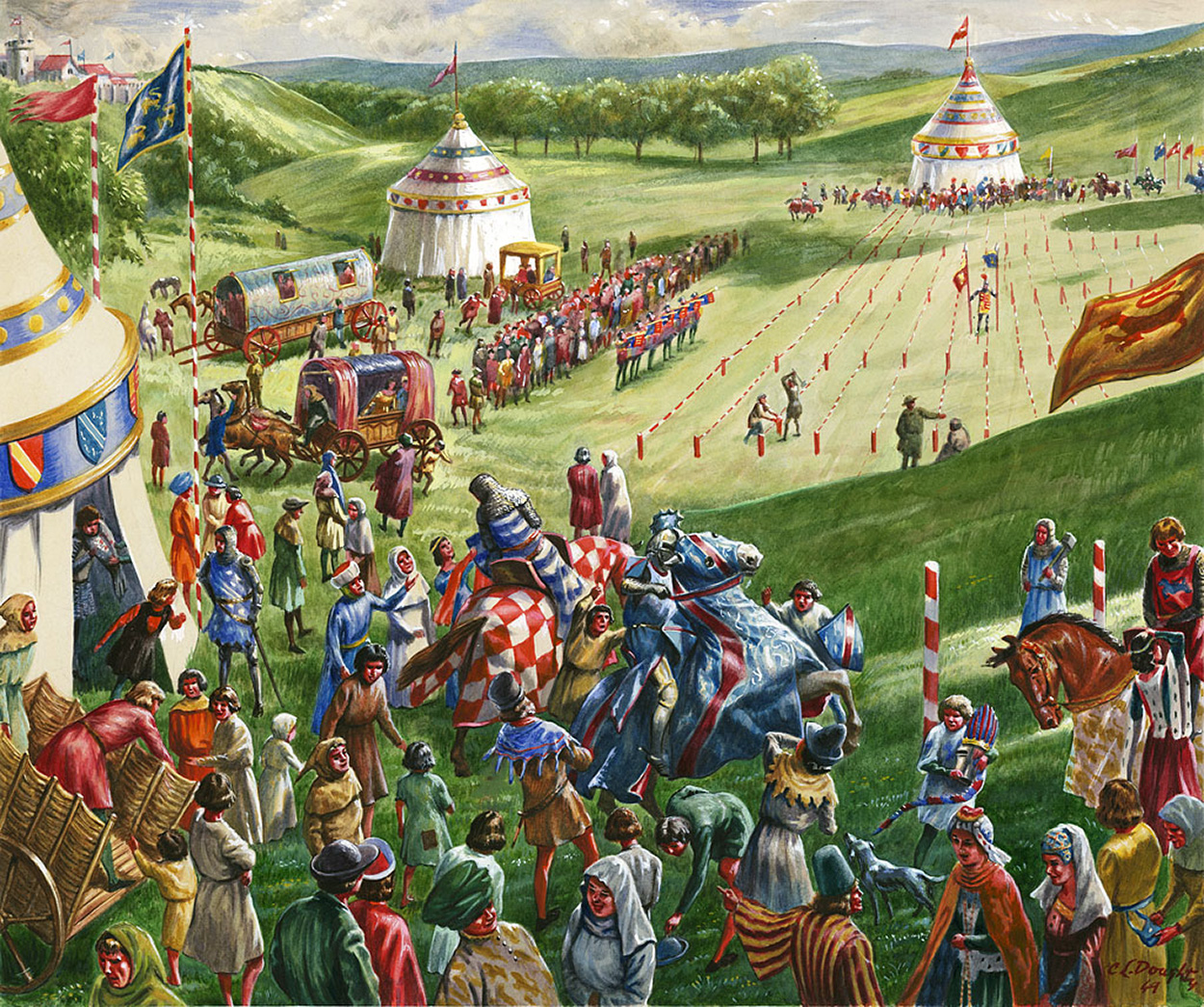 Medieval Tournament (Original) (Signed) art by British History (Doughty) at The Illustration Art Gallery