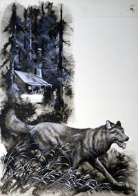 Running Wolf art by Gerry Embleton