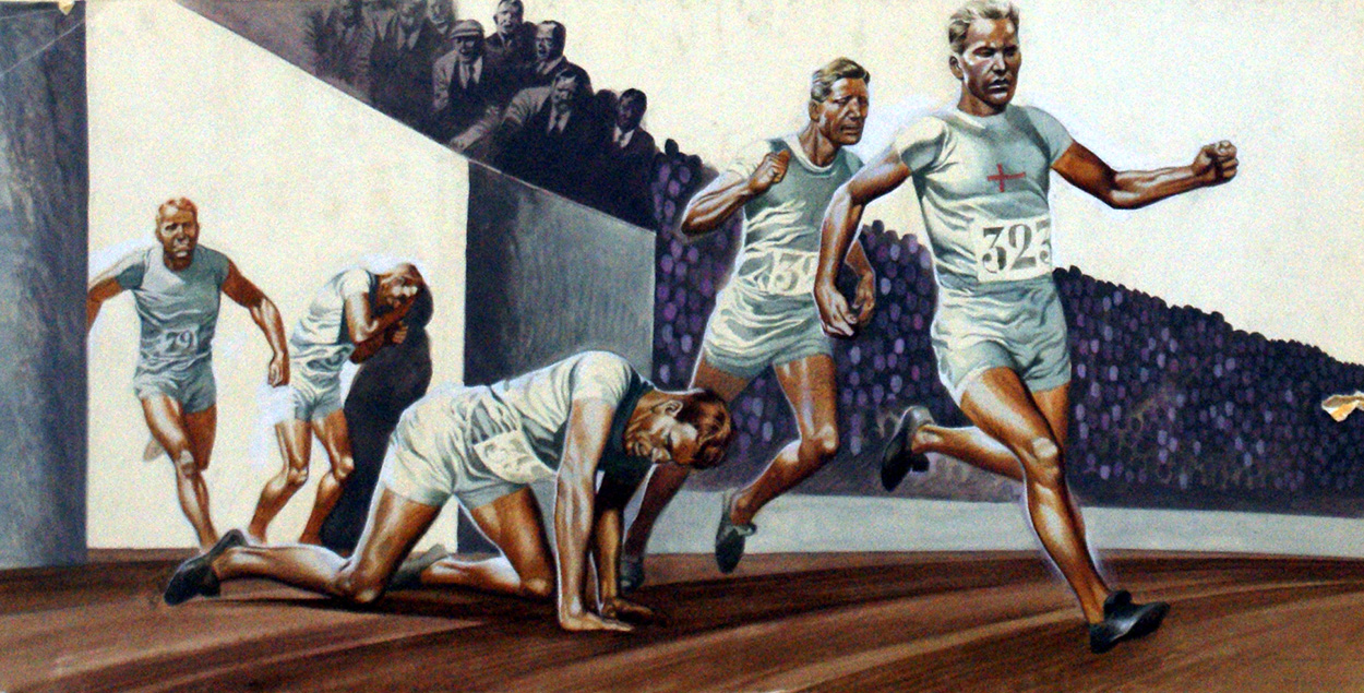 The Magic of the Olympics: Paavo Nurmi Winning (Original) art by The Olympics (Ron Embleton) at The Illustration Art Gallery