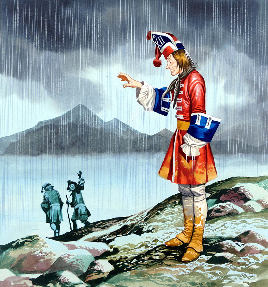 Three Soldiers: A Rainy Goodbye (Original) art by Three Soldiers (Ron Embleton) at The Illustration Art Gallery