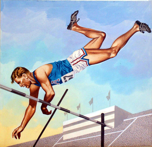 Pole Vaulting (Original) by The Olympics (Ron Embleton) at The Illustration Art Gallery