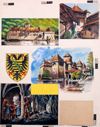 Historic Castles of the World: Chateau De Chillon, the Beautiful Prison (Original) (Signed)