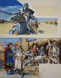 The Teutonic Order of Knights (TWO panels) art by Dan Escott