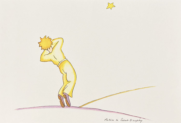 The Little Prince Returns to His Home Planet (Limited Edition Print) by Antoine de Saint Exupery Art at The Illustration Art Gallery