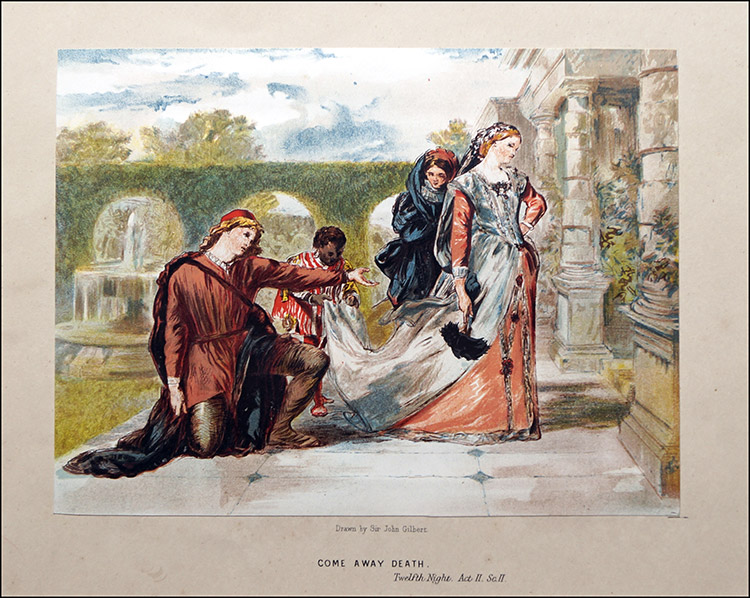 Scenes from Shakespeare - Twelfth Night (Print) by Sir John Gilbert Art at The Illustration Art Gallery