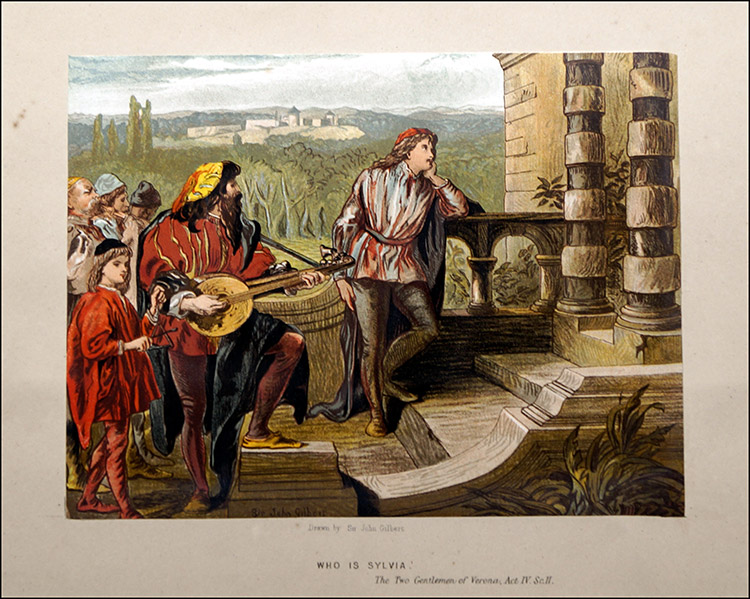 Scenes from Shakespeare - Two Gentlemen of Verona (Print) by Sir John Gilbert Art at The Illustration Art Gallery