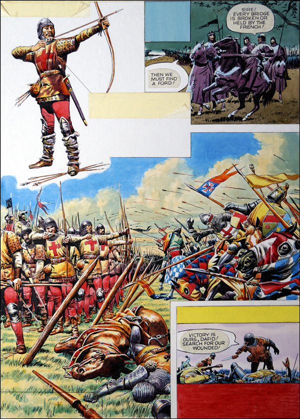The Battle of Agincourt (Original) by Alberto Giolitti at The Illustration Art Gallery