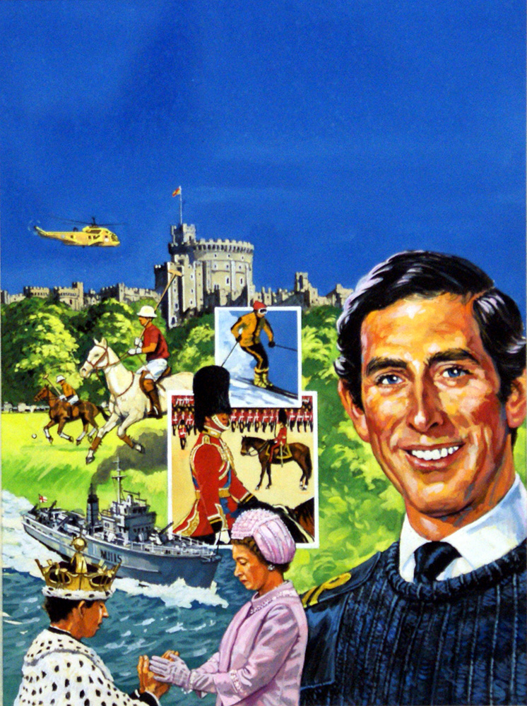 Life of Prince Charles (Original) art by Harry Green Art at The Illustration Art Gallery