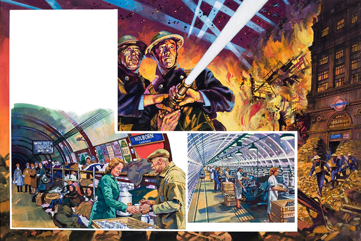 The Blitz! (Original) art by Harry Green Art at The Illustration Art Gallery