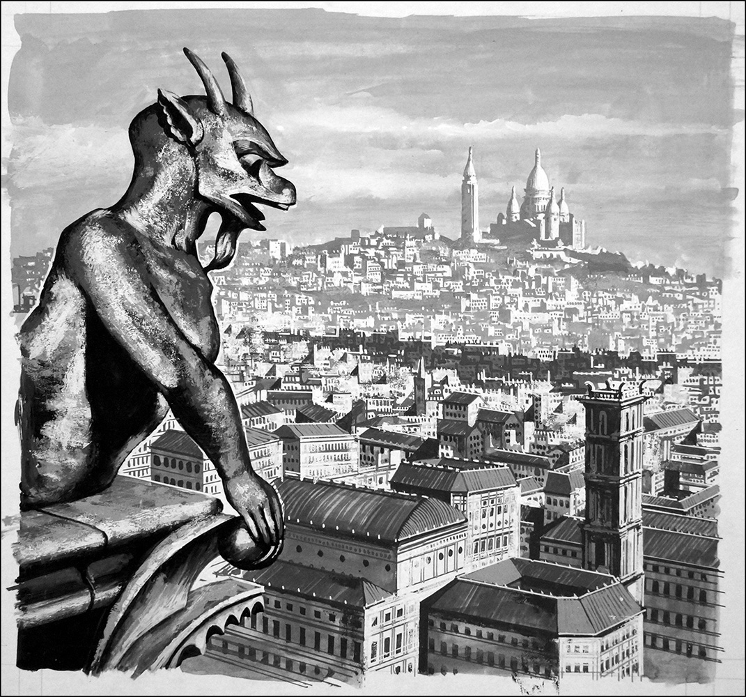 What Is A Gargoyle (Original) (Signed) art by Harry Green Art at The Illustration Art Gallery