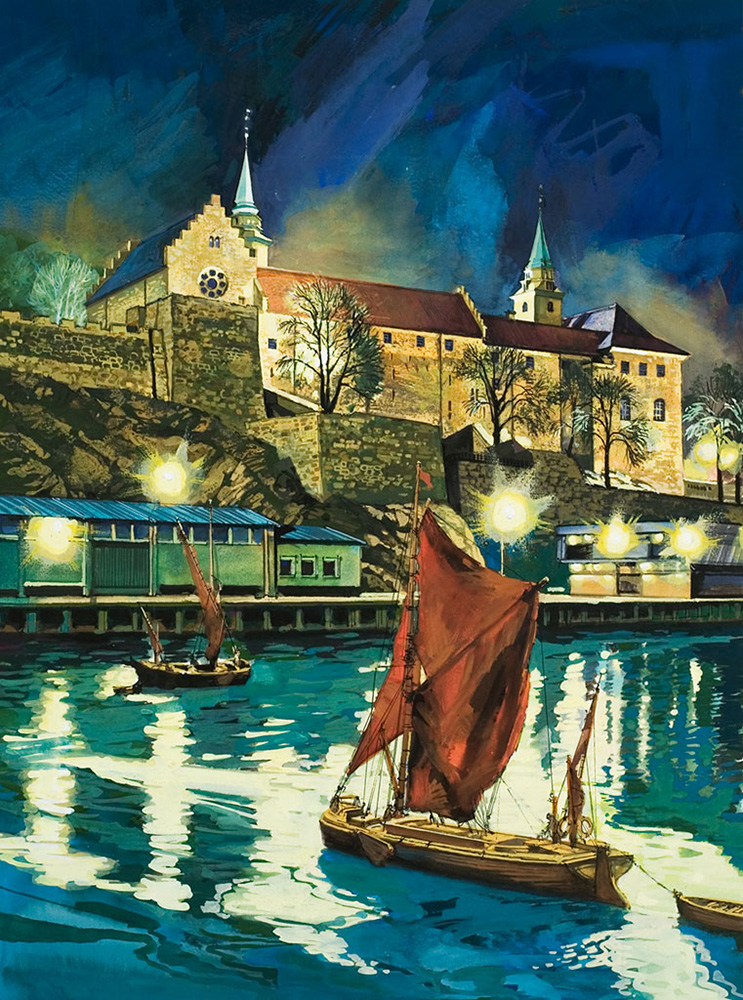 Akershus Castle, Oslo (Original) art by Harry Green Art at The Illustration Art Gallery