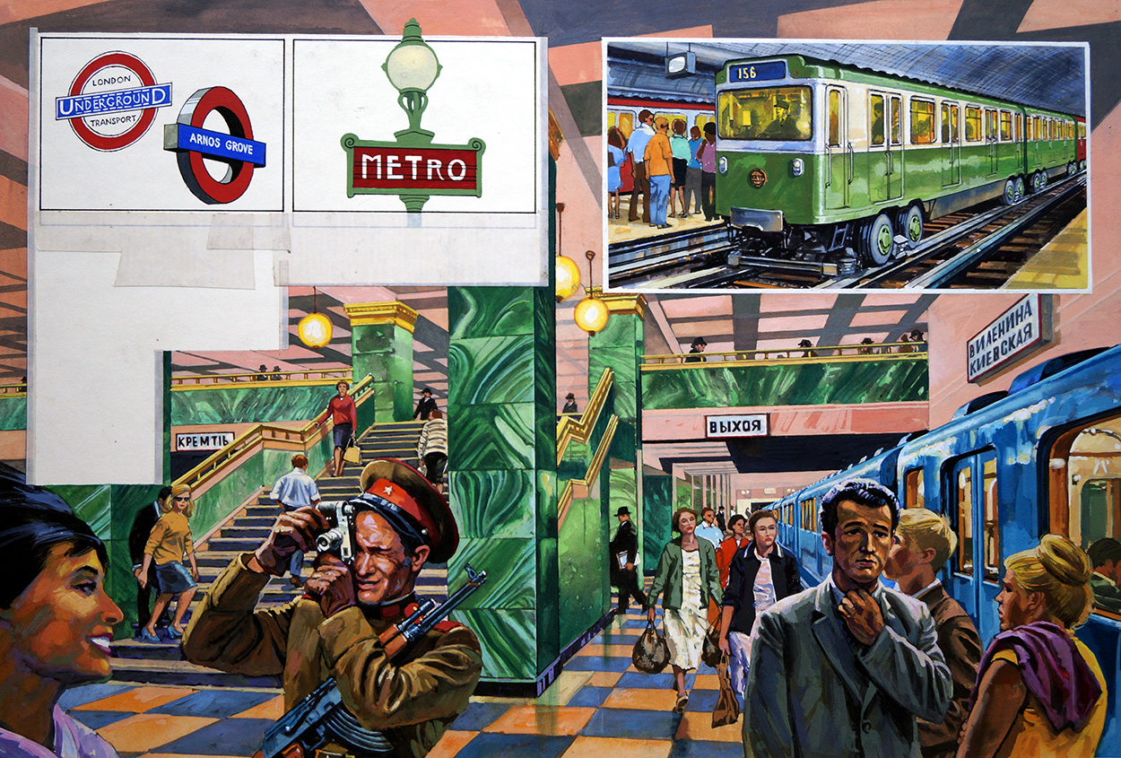 The World Goes Underground (Original) art by Harry Green Art at The Illustration Art Gallery