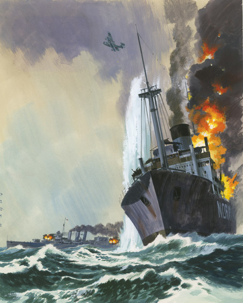 The Deadly Penguin: German Navy in WW2 (Original) (Signed) by Sea (Wilf Hardy) at The Illustration Art Gallery
