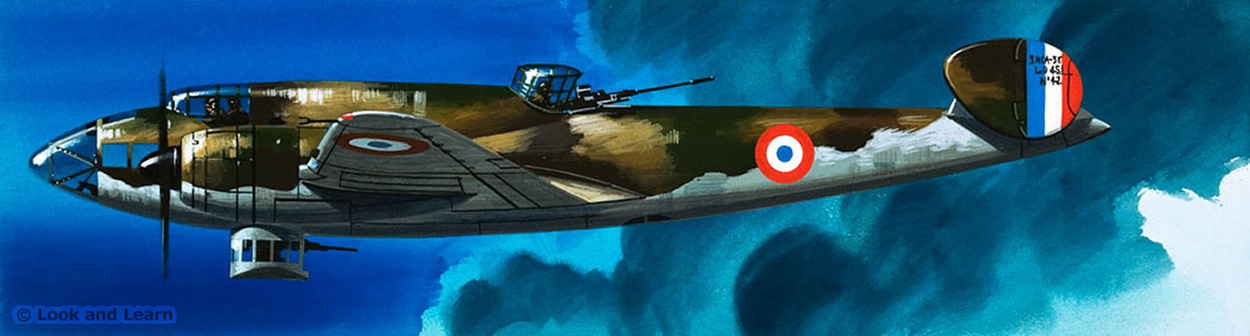 Loire and Olivier LeO451 French Bomber (Original) art by Air (Wilf Hardy) at The Illustration Art Gallery
